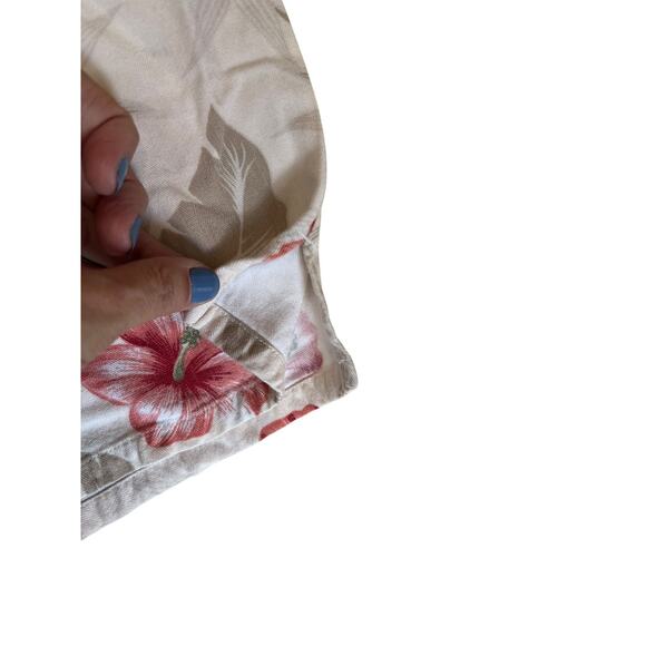 Caribbean Joe Women's Wide Leg Capri Pants Drawstring Floral Size Medium - Picture 7 of 8